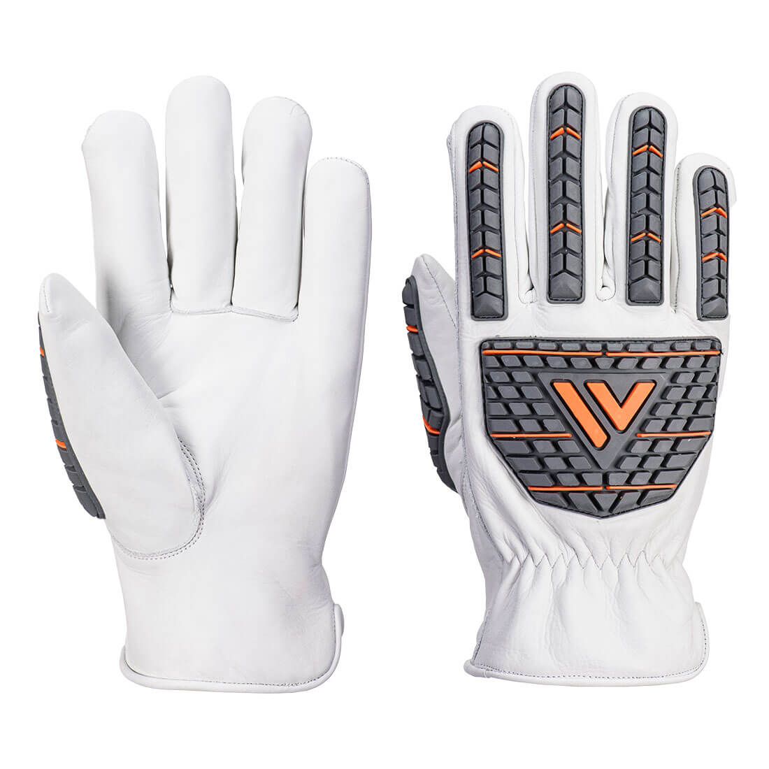 Portwest Impact 110 Cow Leather Glove - White - A742WHR