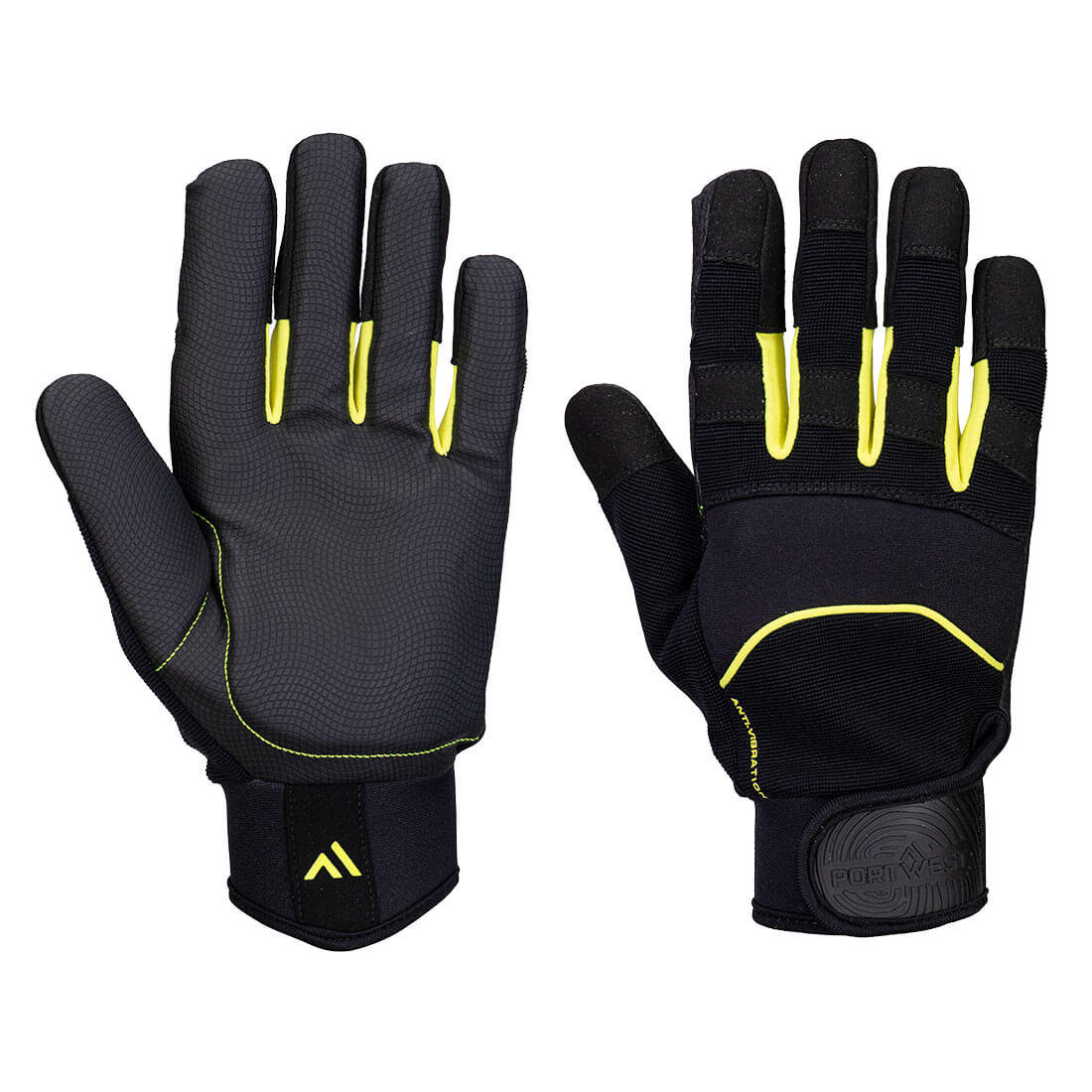 Portwest  Anti-Vibration B600 PU Mechanical Glove - Black - A791K8R