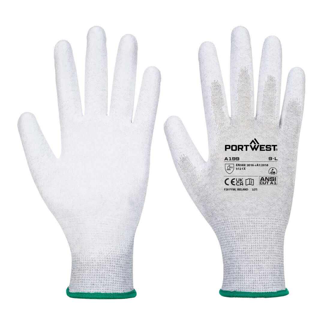 Portwest ESD 13 PU Palm Essential Multipack (Pk12) - Grey - AB199GRR