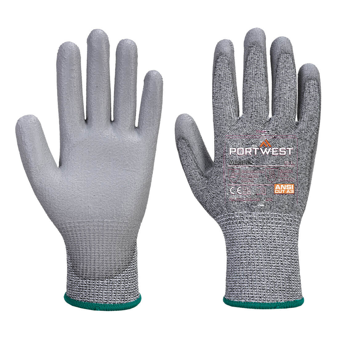Portwest Cut C13 PU Essential Multipack (Pk12) - Grey - AB622G7R