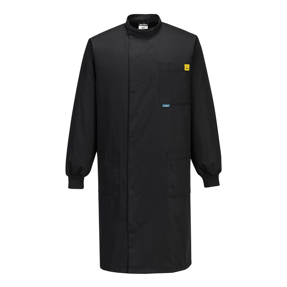 Portwest Anti-Static ESD Howie Coat - Black - AS15BKR