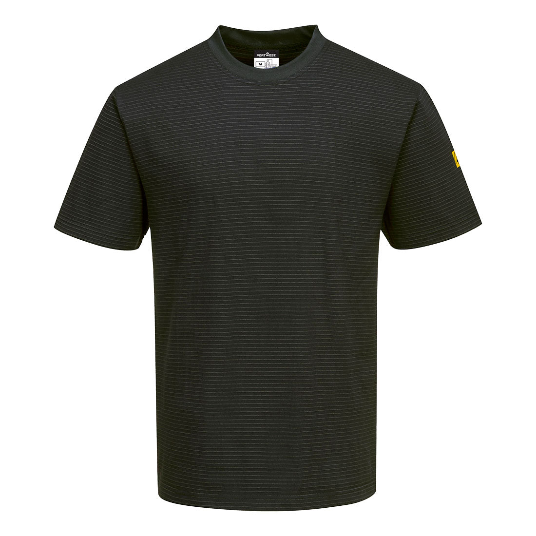 Portwest Anti-Static ESD T-Shirt S/S - Black - AS20BKR