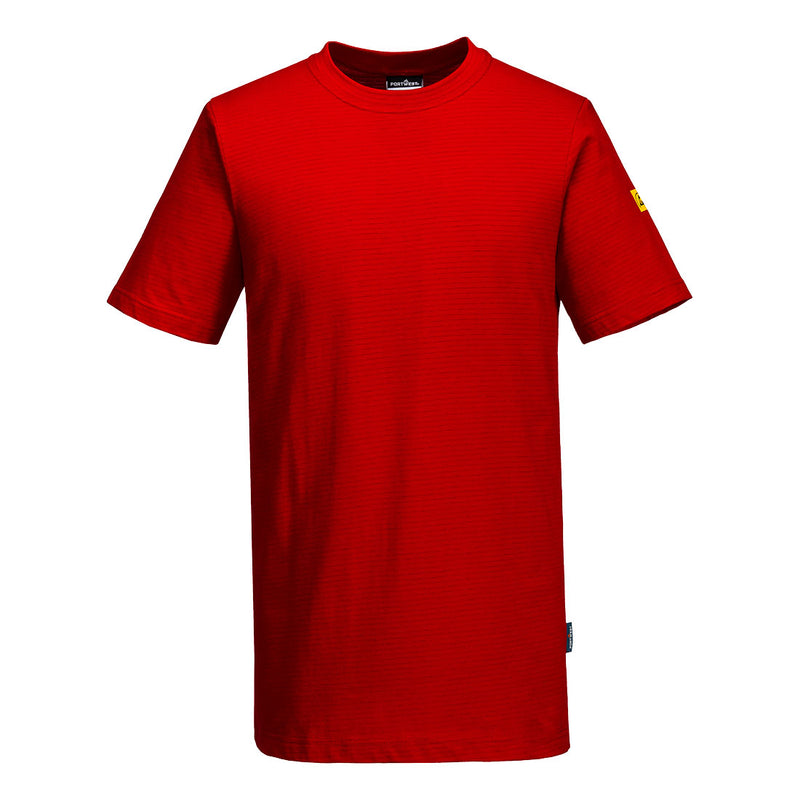 Portwest Anti-Static ESD T-Shirt S/S - Deep Red - AS20DRR