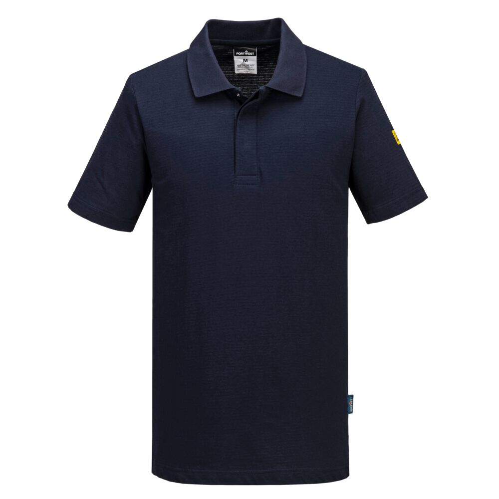 Portwest Anti-Static ESD Polo Shirt S/S - Navy - AS21NVR