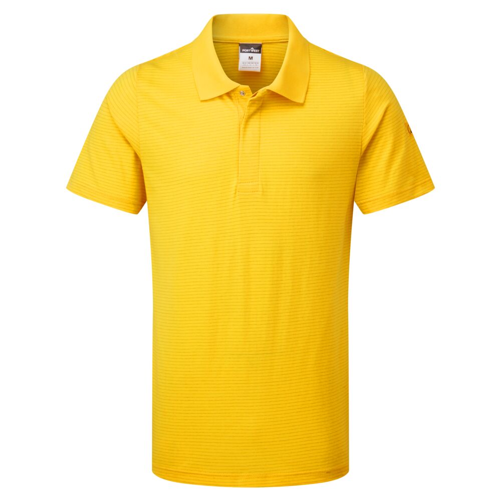 Portwest Anti-Static ESD Polo Shirt S/S - Deep Yellow - AS21YE3