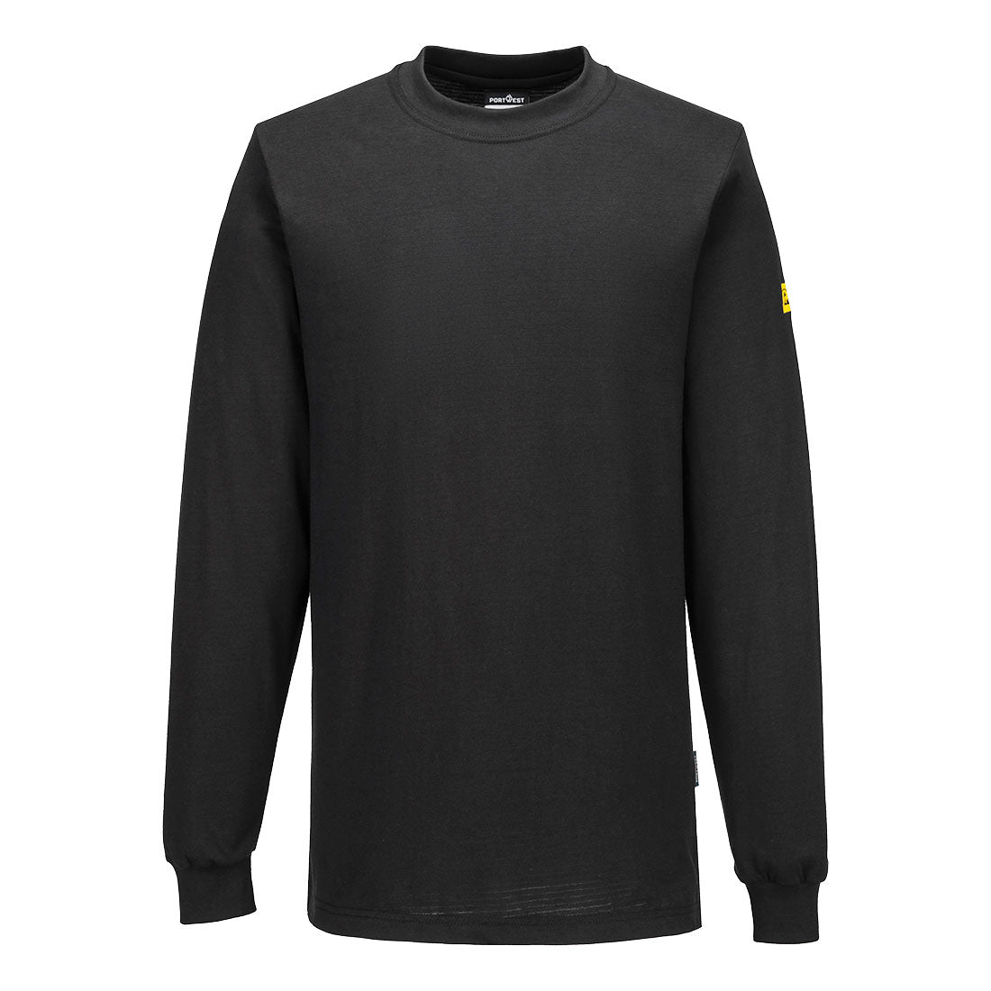 Portwest Anti-Static ESD T-Shirt L/S - Black - AS22BKR