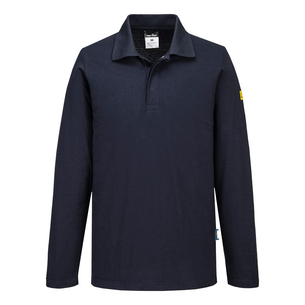 Portwest Anti-Static ESD Polo Shirt L/S - Navy - AS23NVR