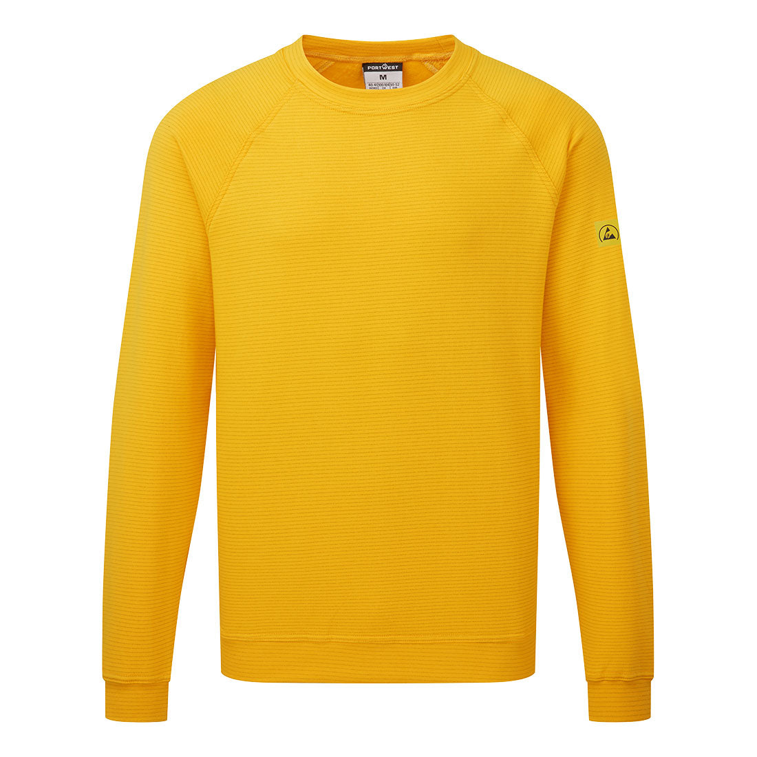 Portwest Anti-Static ESD Sweatshirt - Deep Yellow - AS24YE3
