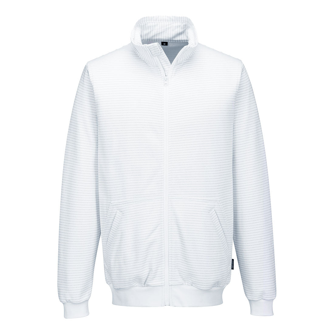 Portwest Anti-Static ESD Zip Sweatshirt - White - AS25WHR