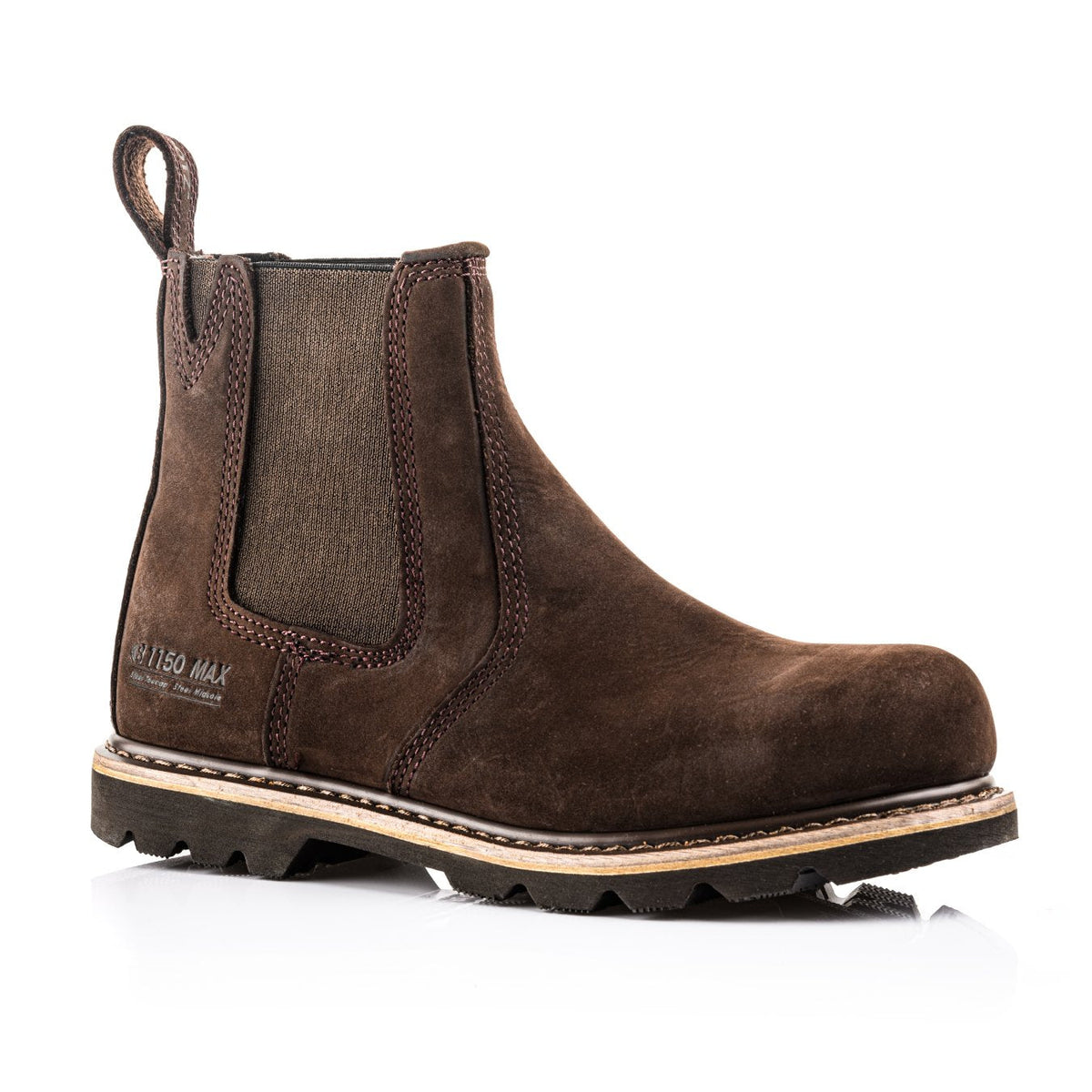 Buckbootz B1150 Chocolate Oil safety boots – product view
