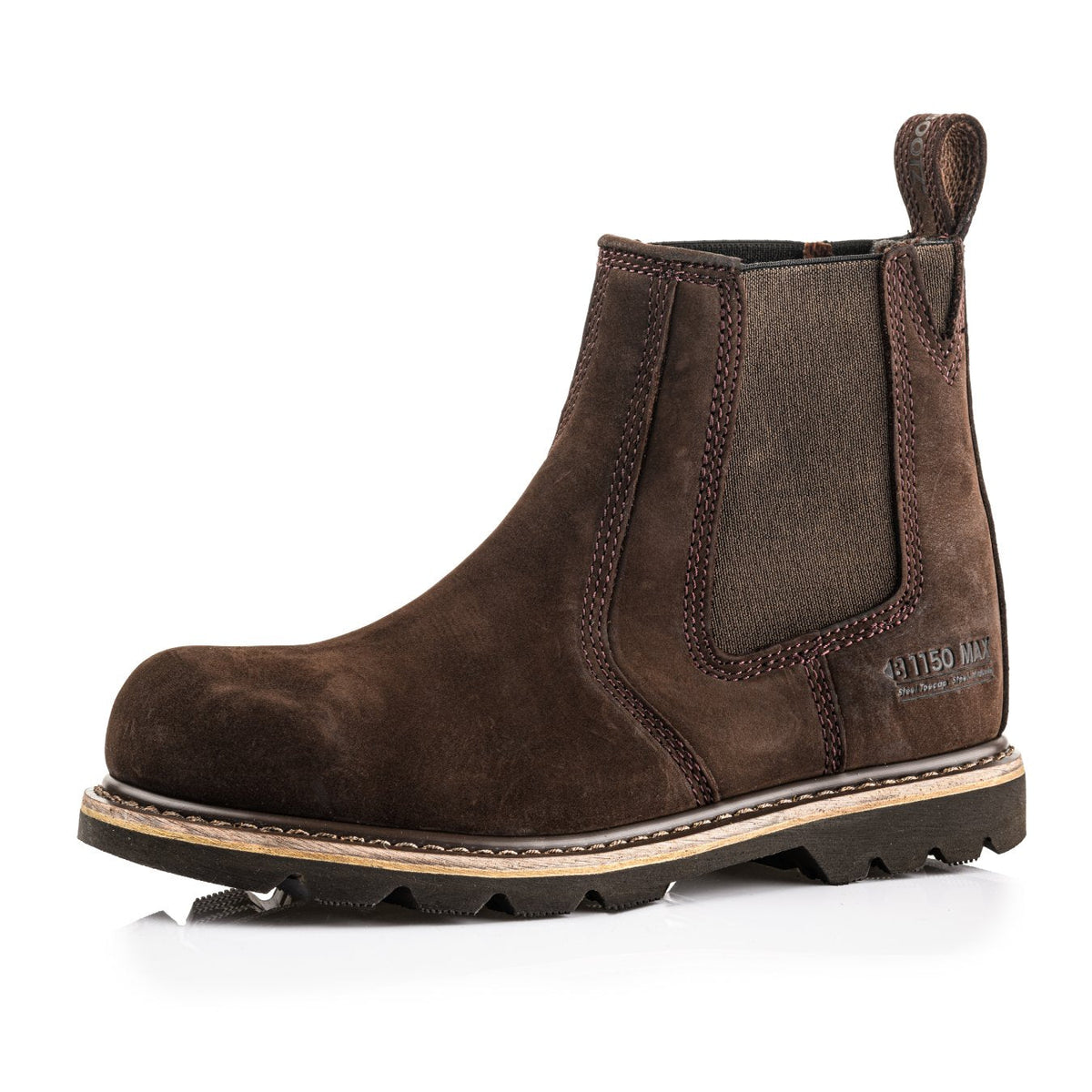Buckbootz B1150 Chocolate Oil safety boots – additional view