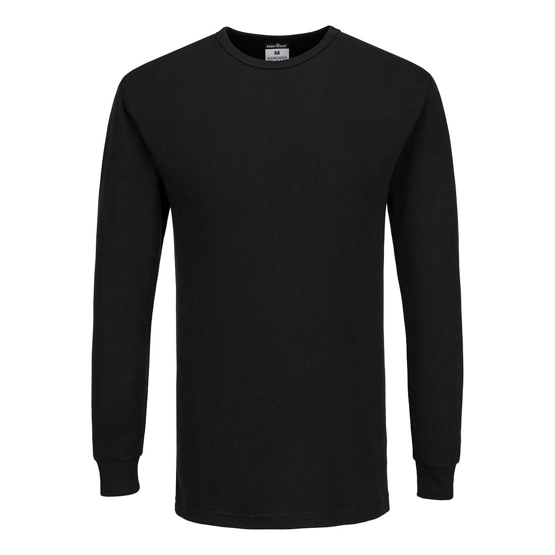 Portwest Thermal T-Shirt Long Sleeve - Black - B123BKR