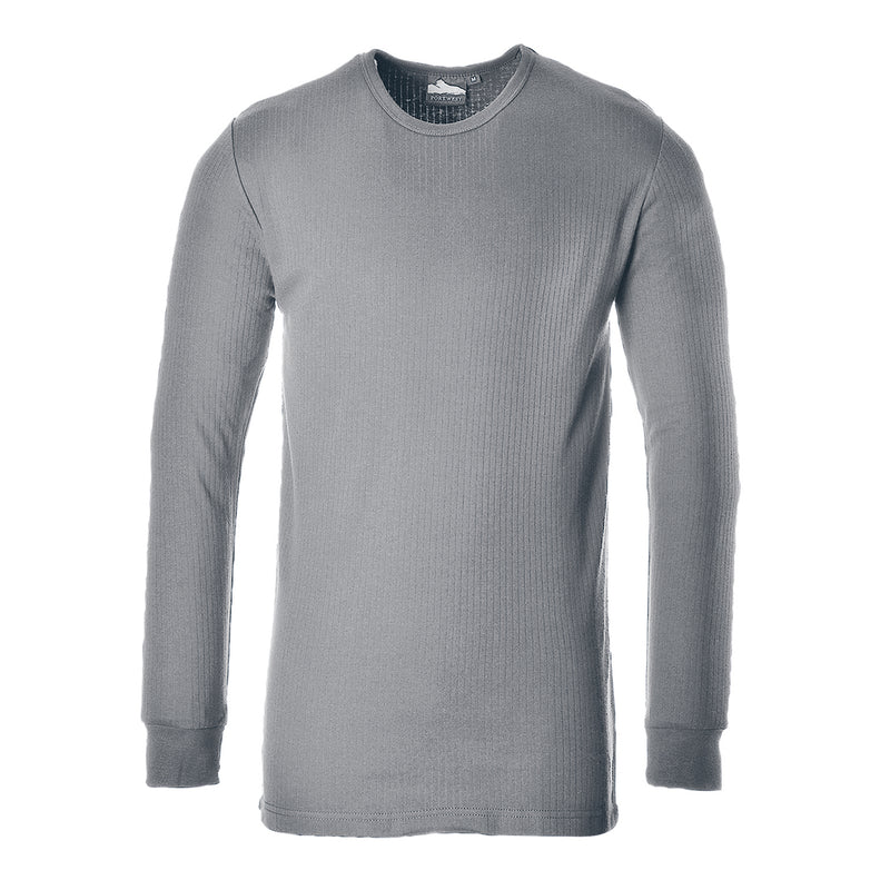Portwest Thermal T-Shirt Long Sleeve - Grey - B123GRR