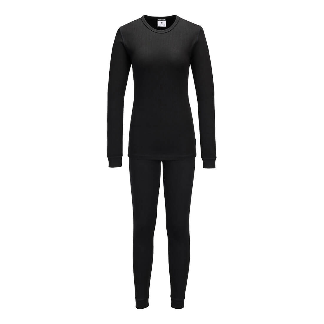 Portwest Womens Thermal Base Layer Set - B128 - Black / L