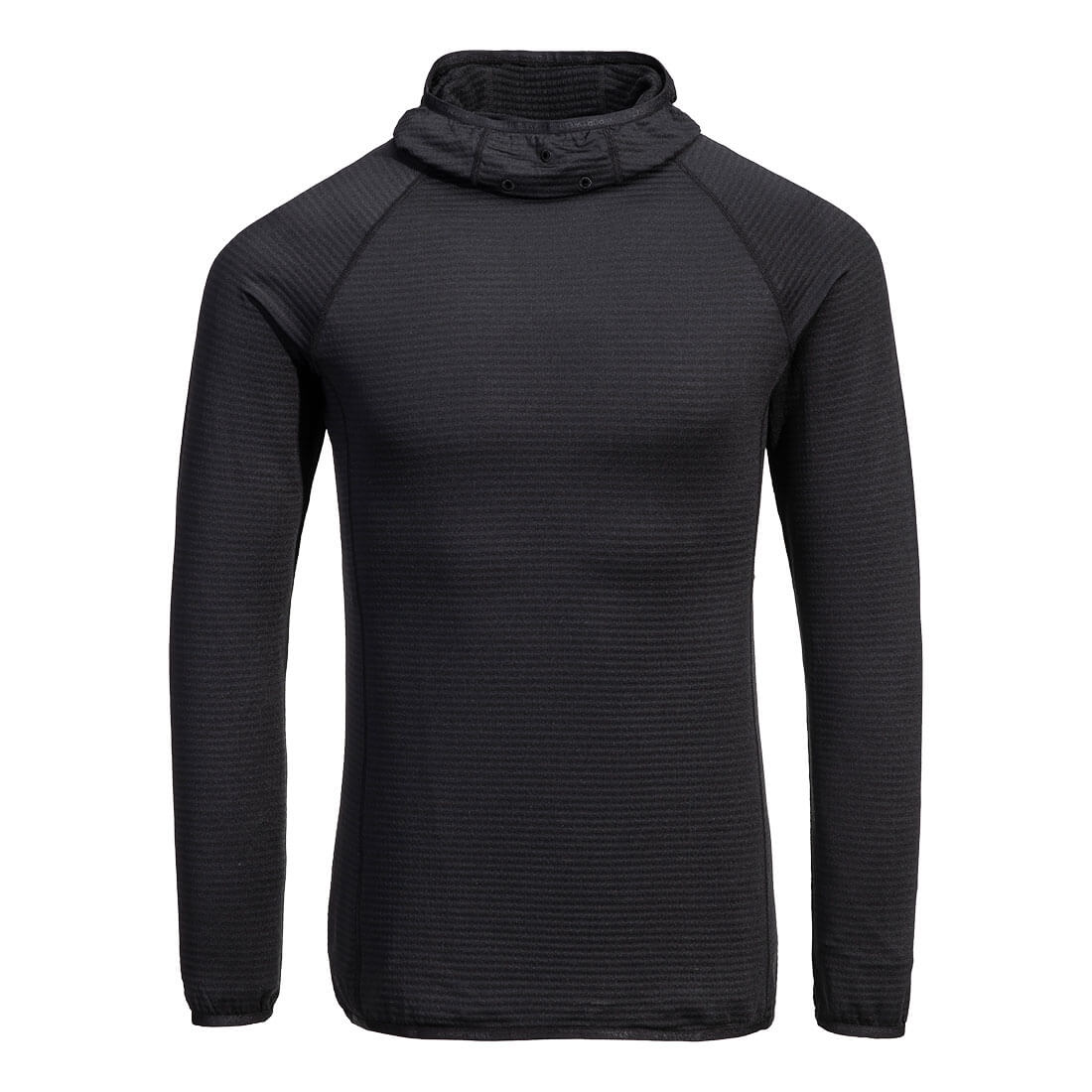 Portwest Waffle Fleece Hooded Baselayer - Black - B191BKR