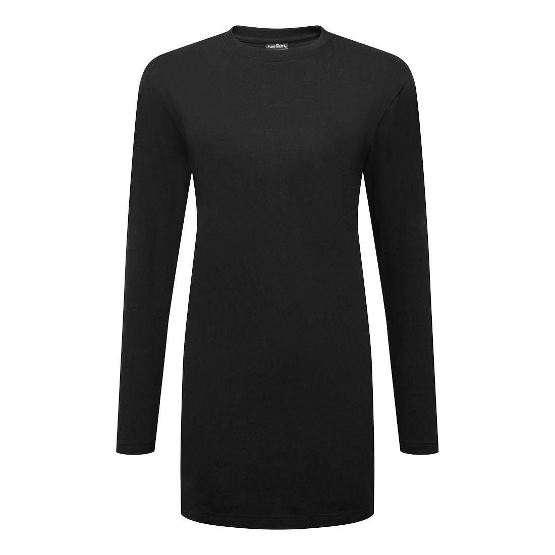 Portwest Women's Cotton Modesty T-Shirt L/S - Black - B194BKR