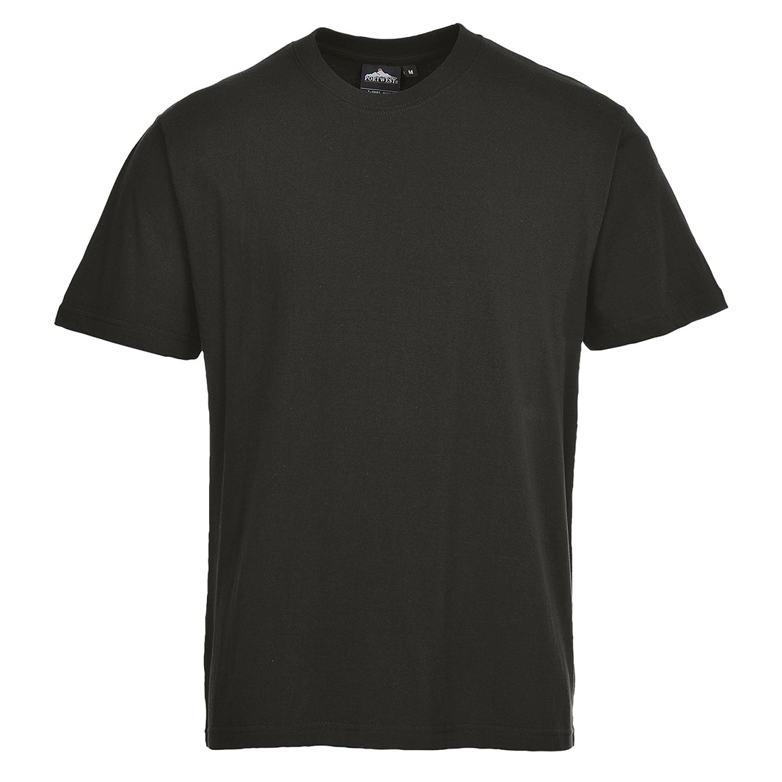 Portwest Turin Cotton T-Shirt S/S - Black - B195BKR