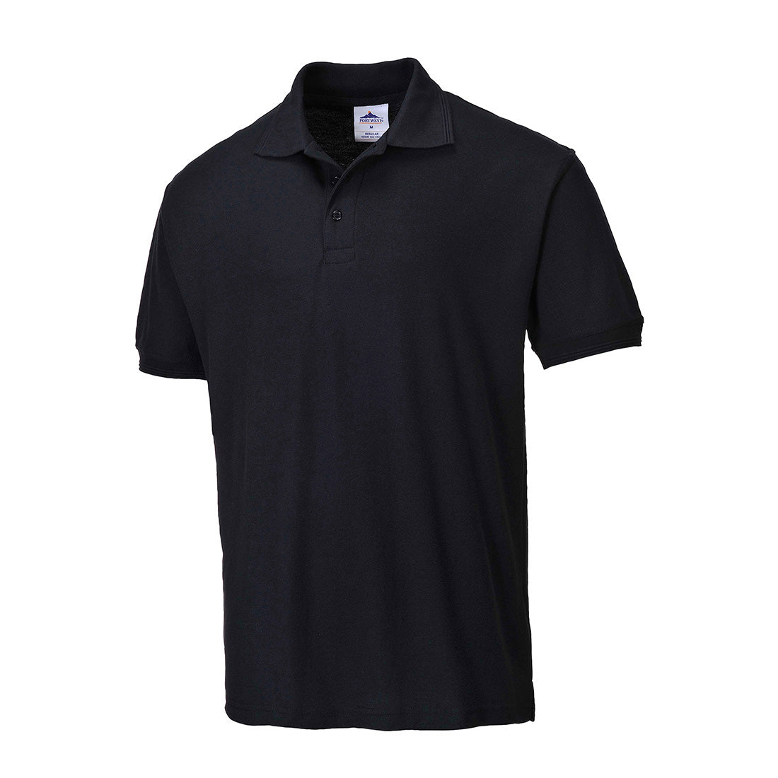 Portwest Naples Polo Shirt S/S - Black - B210BKR