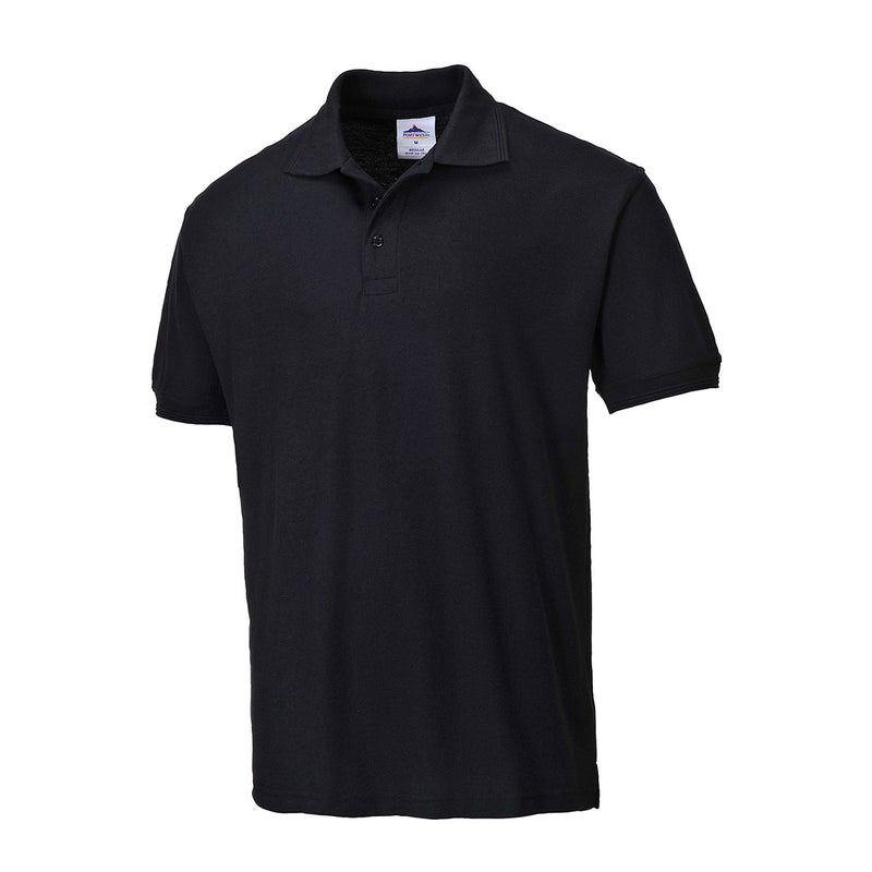 Portwest Naples Polo Shirt S/S - Black - B210BKR
