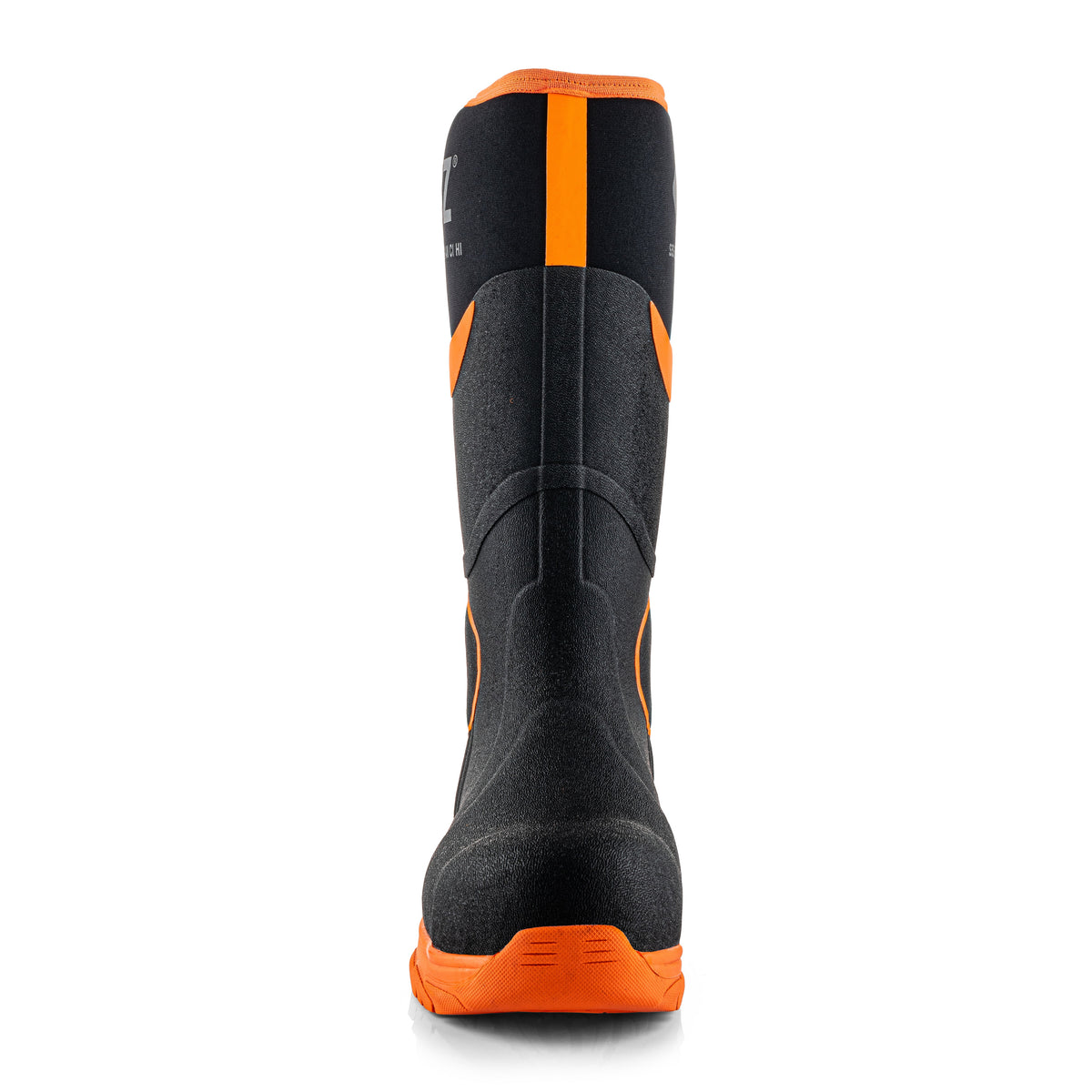 Buckbootz BBZ8000 Black / Hi-Vis Orange safety wellingtons – additional view