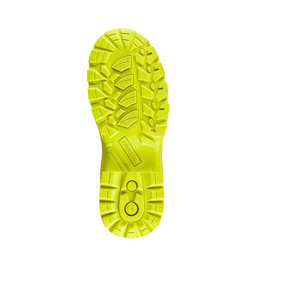 Buckbootz BBZ8000 Black / Hi-Vis Yellow safety wellingtons – side view