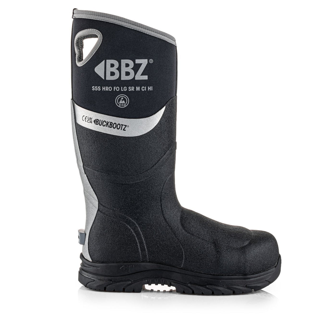 Buckbootz BBZ9000 Black safety wellingtons – additional view