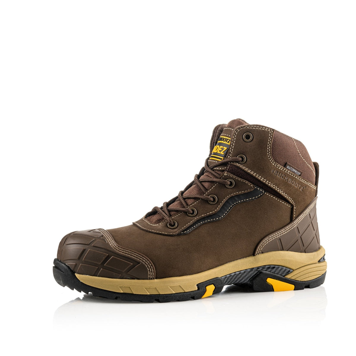 Buckbootz BLITZ Brown safety boots – detail view