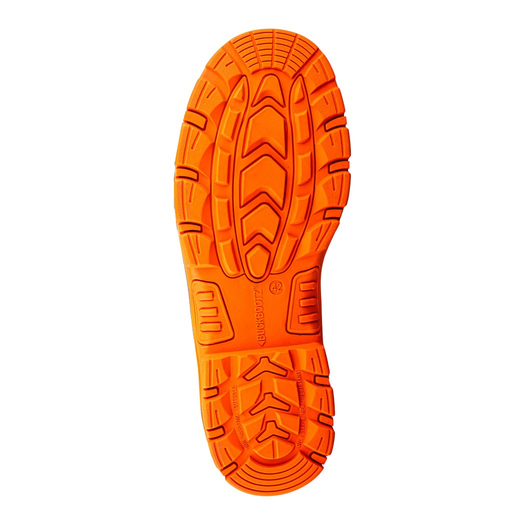 Buckbootz BVIZ2 Brown / Hi-Vis Orange safety boots – additional view
