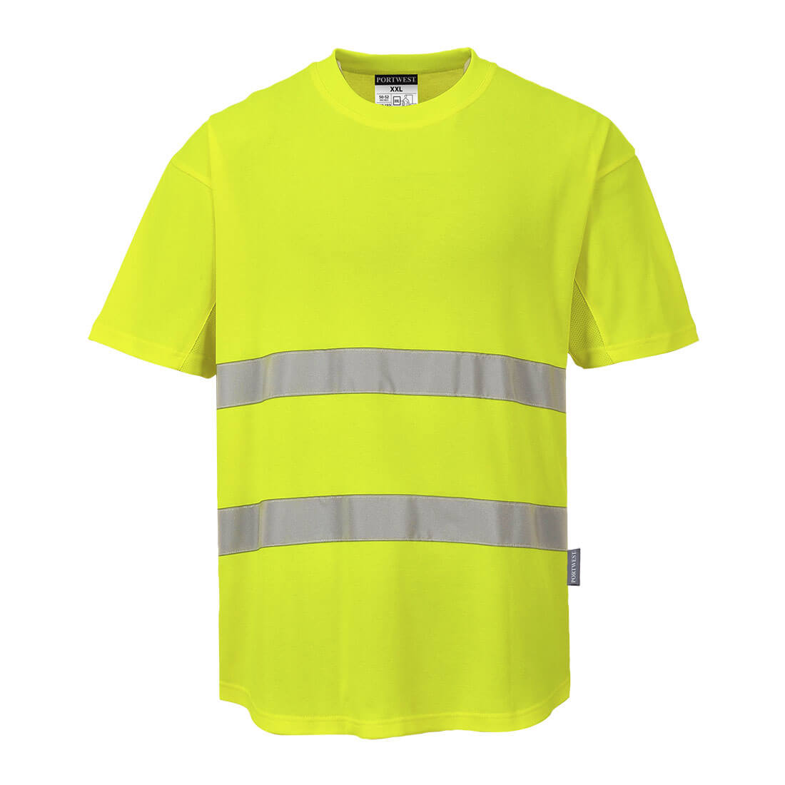 Portwest Hi-Vis Cotton Comfort Mesh Insert T-Shirt S/S  - C394
