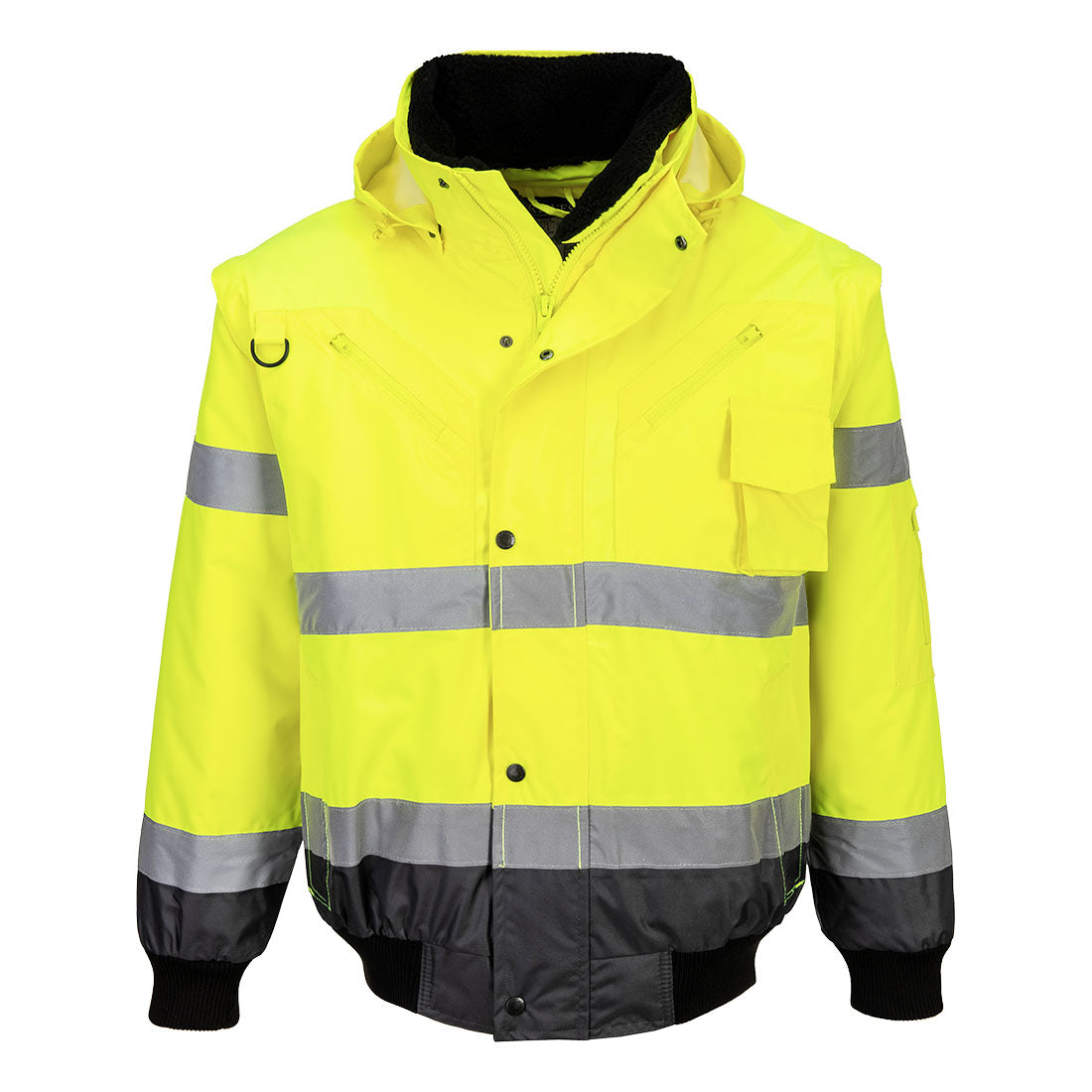 Portwest Hi-Vis 3-in-1 Contrast Bomber Jacket  - C465