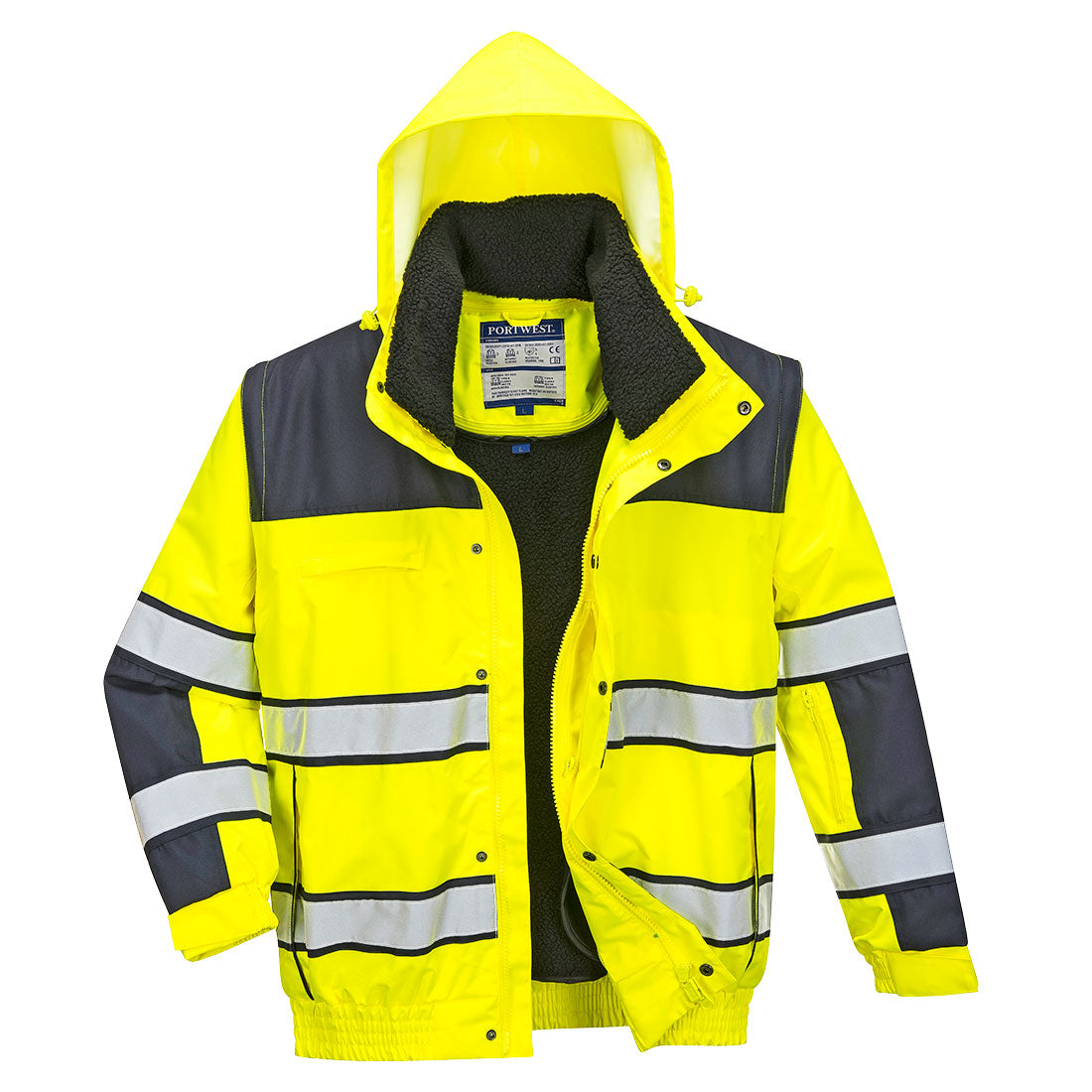 Portwest Hi-Vis 3-in-1 Contrast Winter Bomber Jacket  - C466