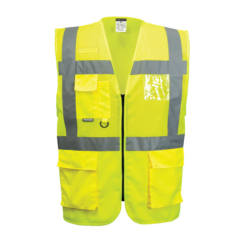 Portwest Madrid Hi-Vis Half Mesh Executive Vest  - C496
