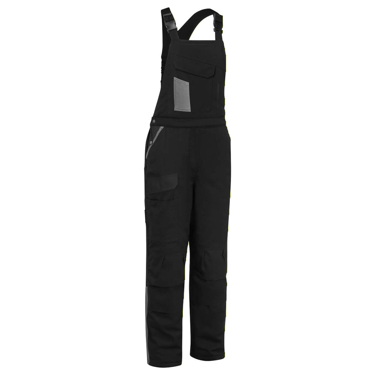 Portwest WX1 Two Tone Cotton Bib and Brace - CD112 - Black/Grey / 4XL