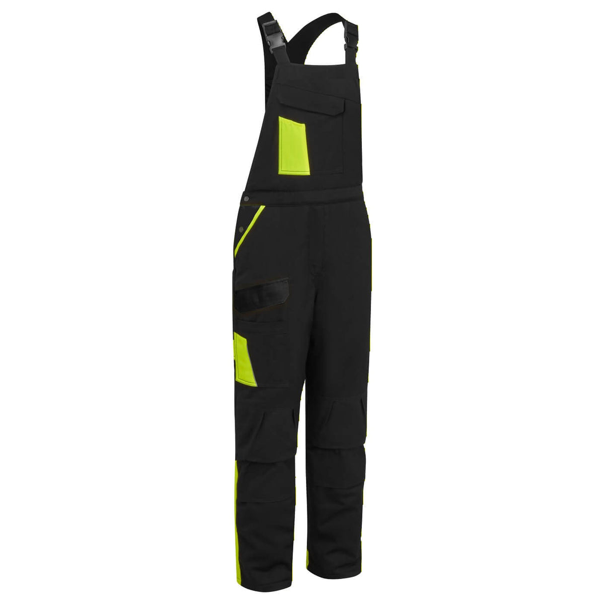 Portwest WX1 Two Tone Cotton Bib and Brace - CD112 - Black/Yellow / 4XL