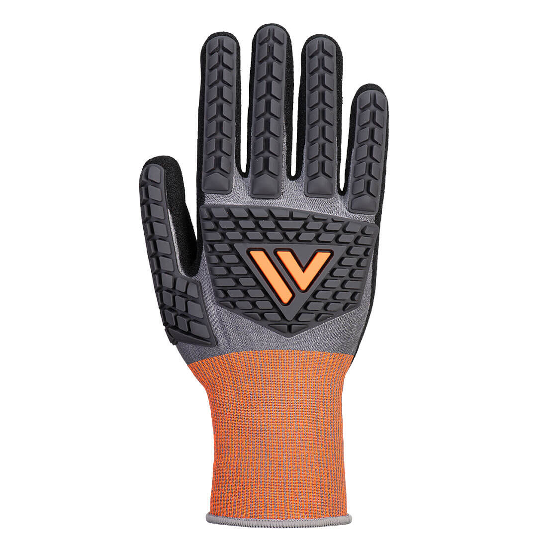 Portwest CT Impact D18 Nitrile Sandy Glove - Grey/Black - CT46G8R