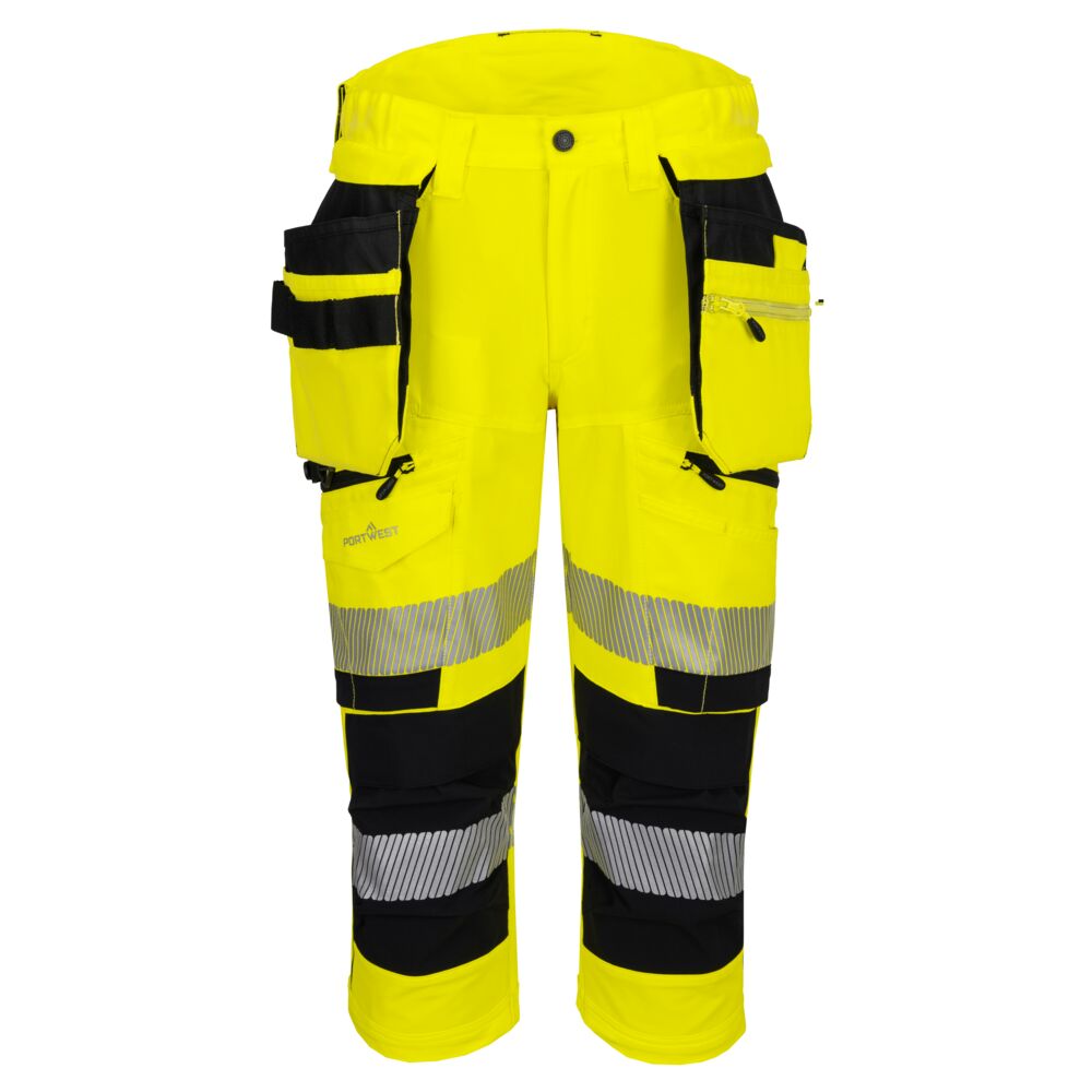 Portwest DX4 Hi-Vis Pirate Pant - Yellow/Black - DX402YBR