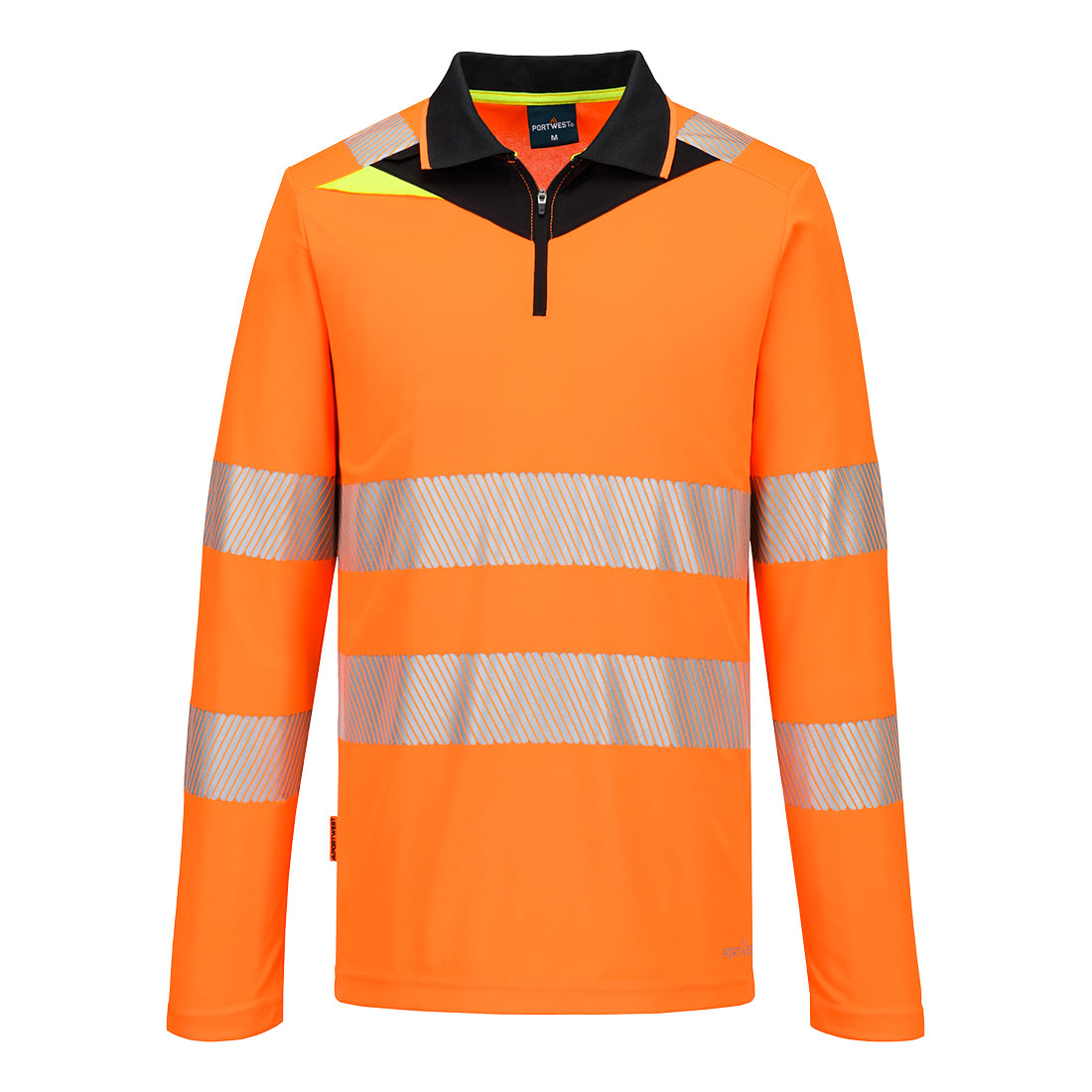 Portwest DX4 Hi-Vis Zip Polo Shirt L/S  - DX419