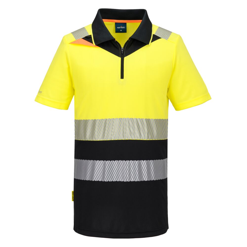 Portwest DX4 Hi-Vis Zip Class 1 Polo Shirt S/S - DX435