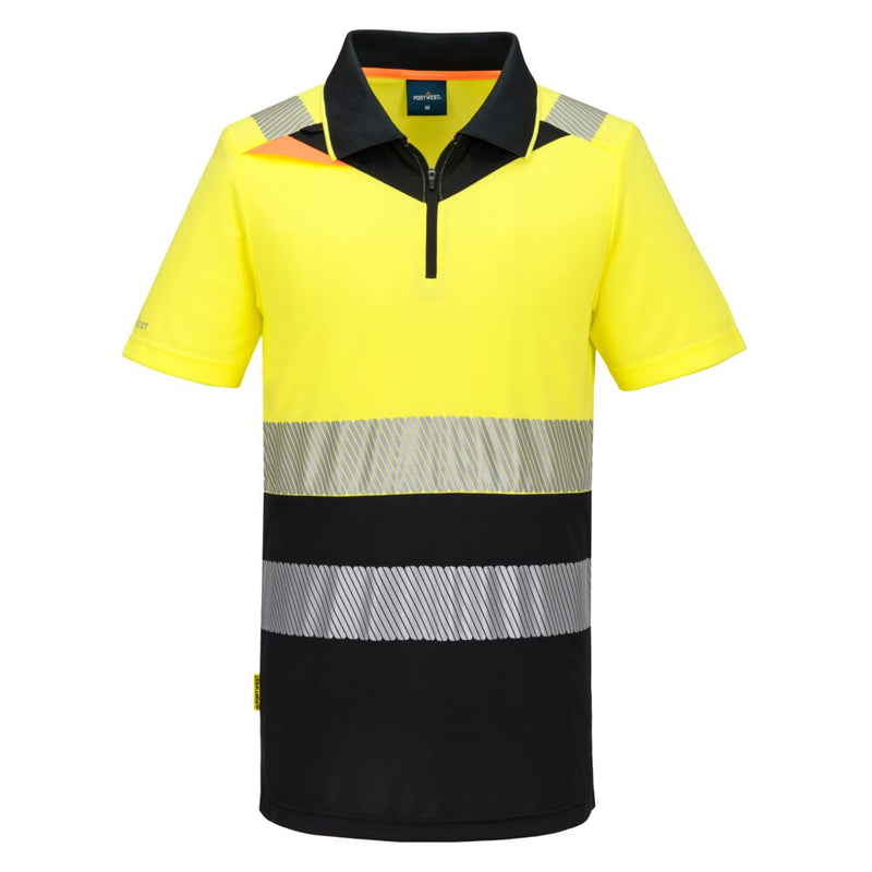 Portwest DX4 Hi-Vis Zip Class 1 Polo Shirt S/S - DX435