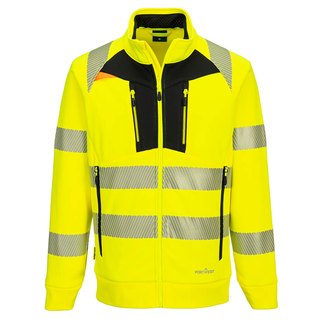 Portwest DX4 Hi-Vis Funnel Neck Zipped Sweatshirt - DX477