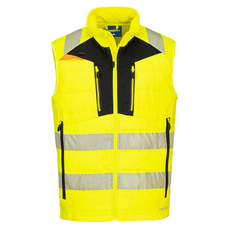 Portwest DX4 Hi-Vis Hybrid Baffle Bodywarmer - DX479