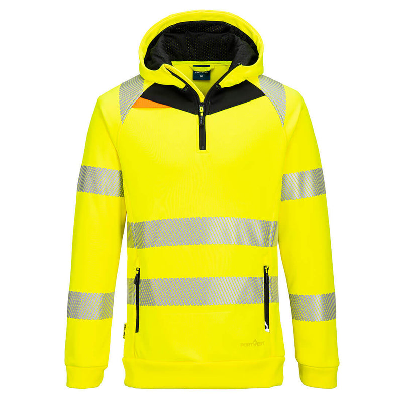 Portwest DX4 Hi-Vis 1/4 Zip Hoodie - DX482
