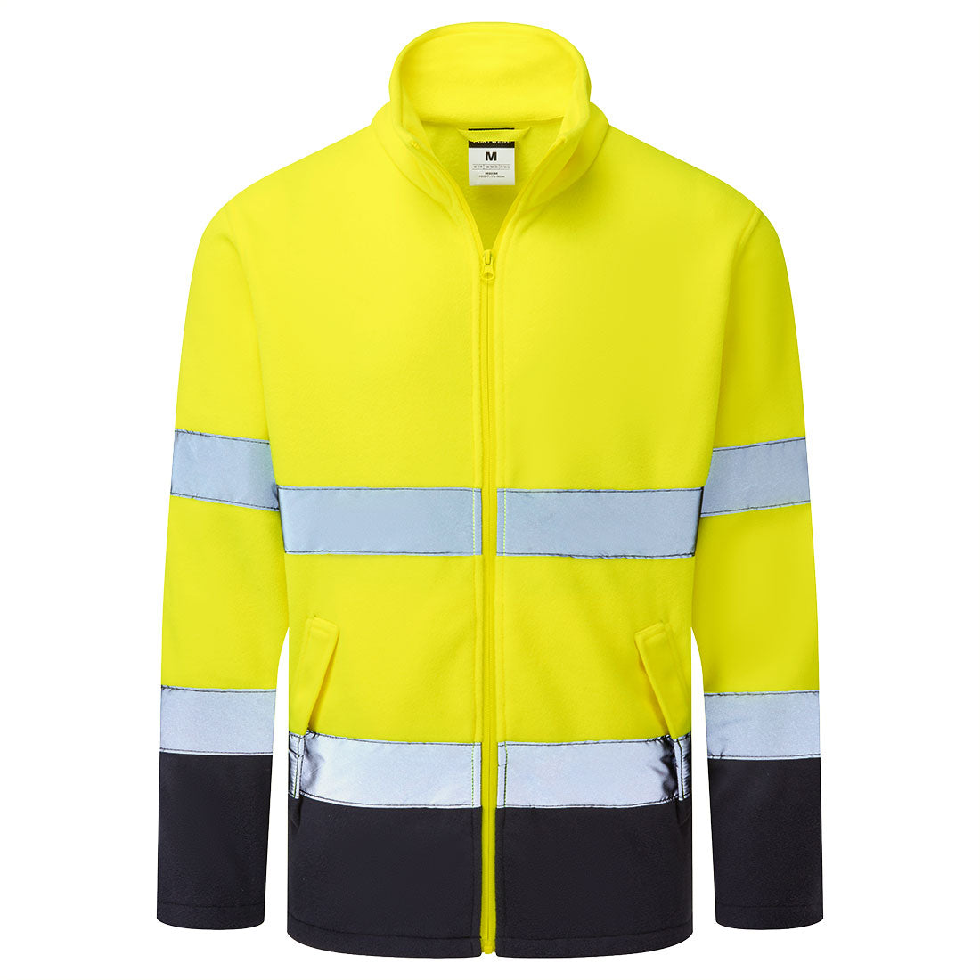 Portwest ES1 Essential Hi-Vis Contrast Fleece - ES251 - Yellow/Navy / 4XL