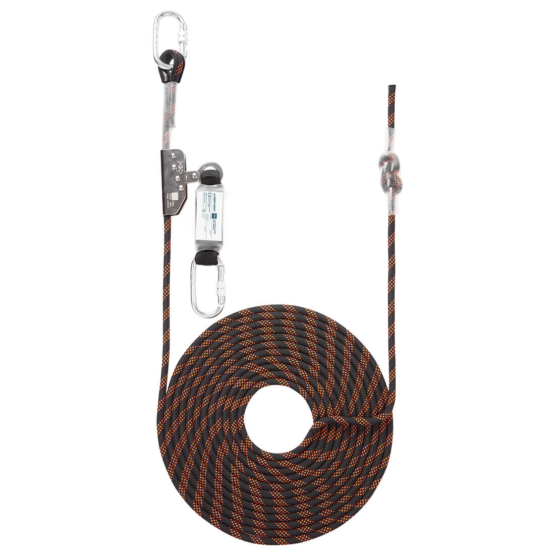 Portwest 10m Rope Guided Fall Arrest - Black/Orange - FP90K1R