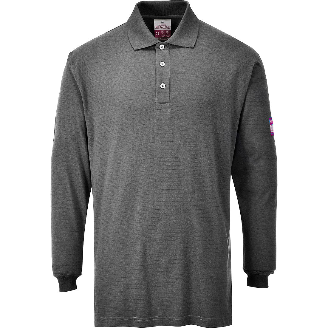 Portwest Modaflame Knit FR Long Sleeve Polo Shirt - FR10
