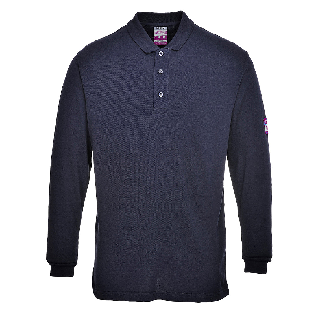 Portwest Modaflame Knit FR Long Sleeve Polo Shirt - FR10