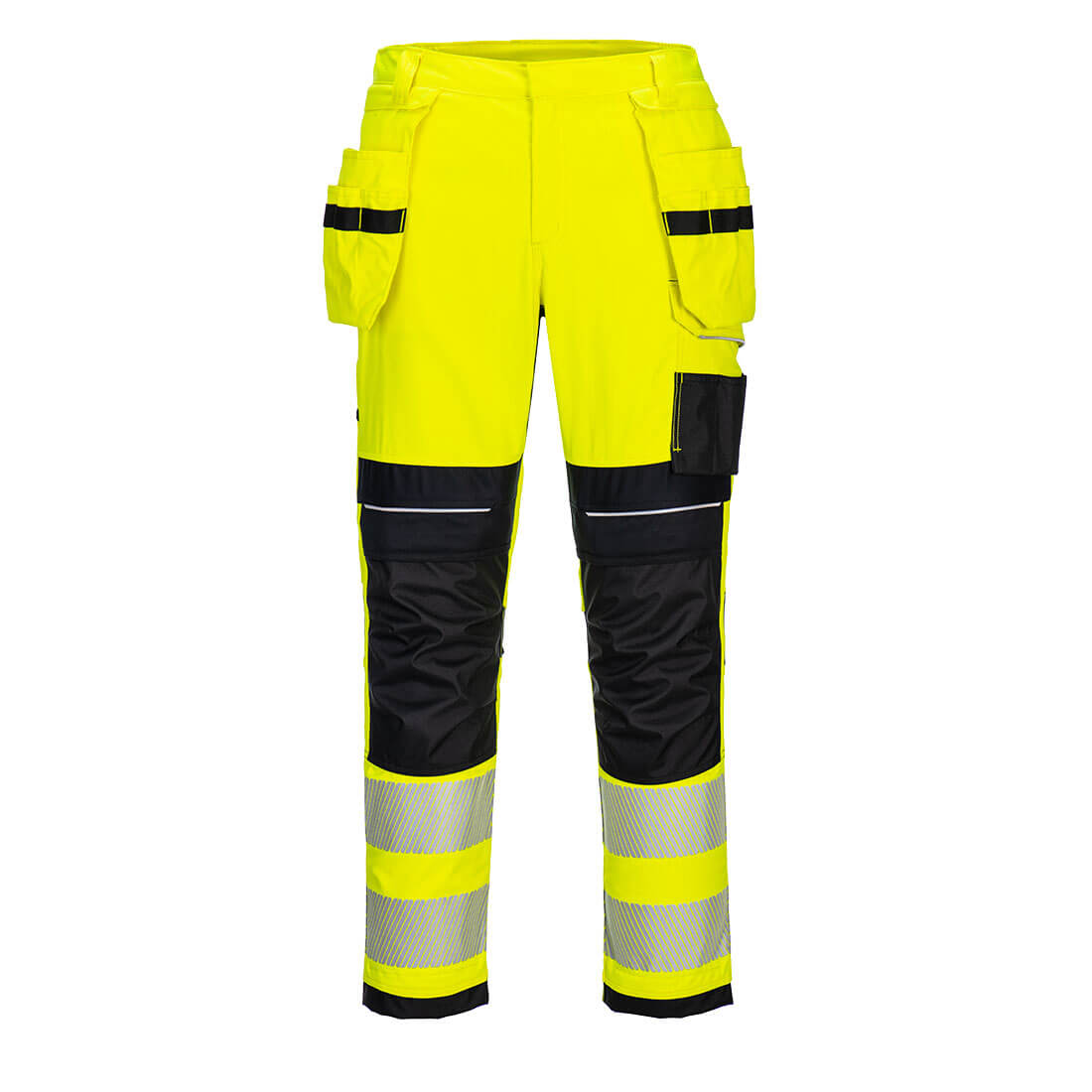 Portwest PW3 Modaflame Work Hi-Vis Holster FR Trousers - Yellow/Black - FR407YBR