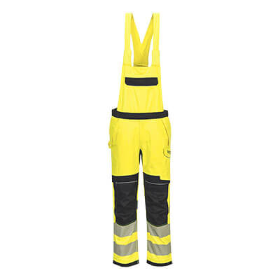 Portwest PW3 Modaflame Work Hi-Vis Multi-Norm FR Bib and Brace - Yellow/Black - FR420YBR