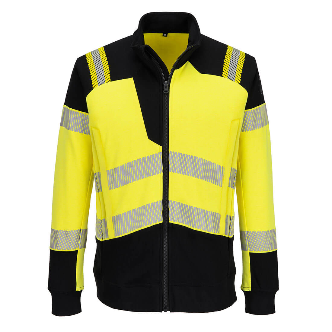 Portwest PW3 Modaflame Knit Hi-Vis FR Full Zip Sweatshirt - Yellow/Black - FR717YBR