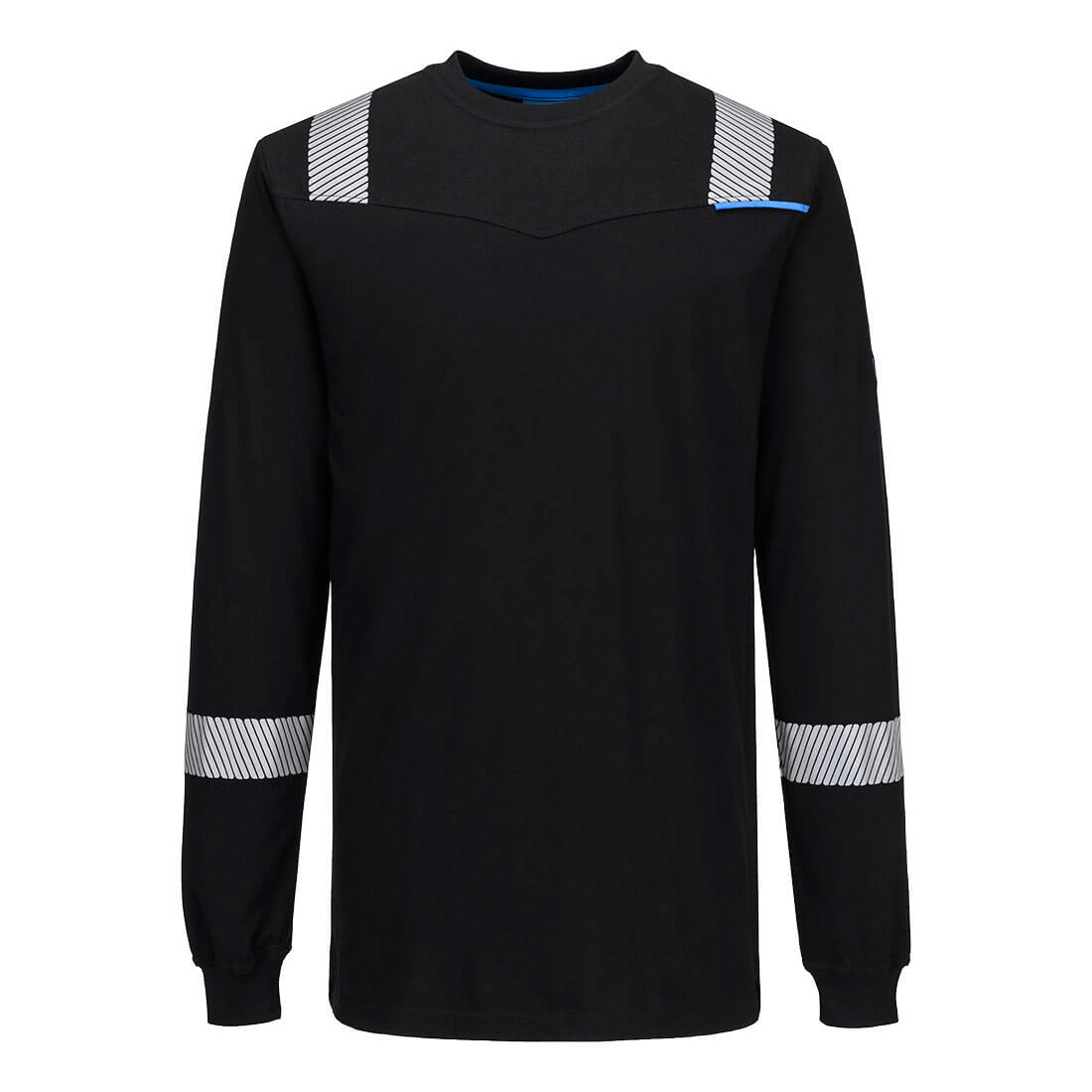 Portwest WX3 Modaflame Knit FR Long Sleeve T-Shirt - FR751 - Black / L